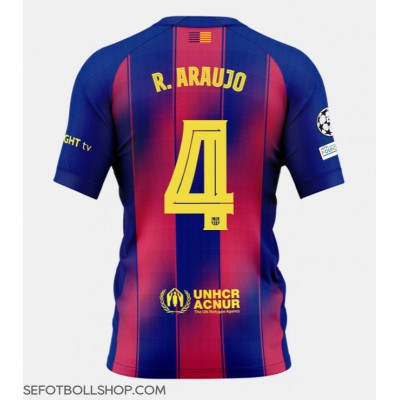Billiga Barcelona Ronald Araujo #4 Hemma fotbollskläder 2025-26 Kortärmad Billiga Barcelona Ronald Araujo #4 Hemma fotbollskläder 2025-26 Kortärmad